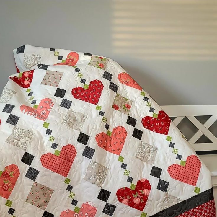 Loving this design? We do, too! This pattern is great for confident beginners/intermediate quilters, and the design is sewn diagonally. It&rsquo;s fat-eighth, fat-quarter, and stash-friendly. The finished size is 82&rdquo; x 82&rdquo;, which fits a queen-sized bed.&nbsp;