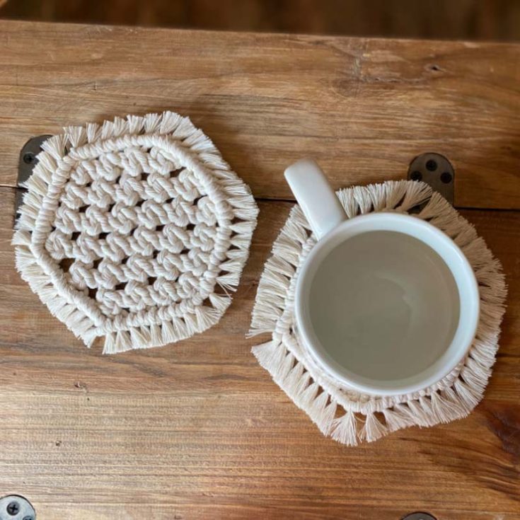 Macrame projects add a touch of texture and handmade flair to your dining table. With their intricate knots and patterns, these handmade macrame coasters serve a practical purpose while bringing a cozy, handcrafted vibe to your space.