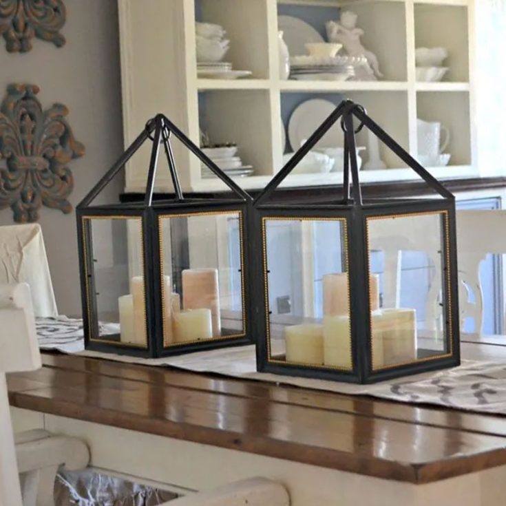Repurpose picture frames from the dollar store into decorative lanterns that will bring a warm glow into your indoors and outdoors ambience. Instead of candles, you can substitute them for various styles of decor for different celebrations and festivals.