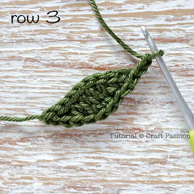 how to crochet basic leaf