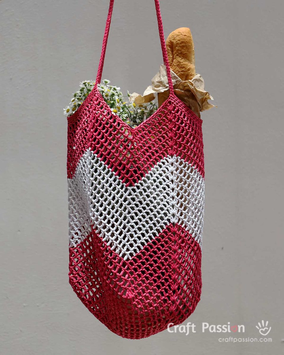 Crochet Market Bag / Mesh Bag - Free Crochet Pattern • Craft Passion