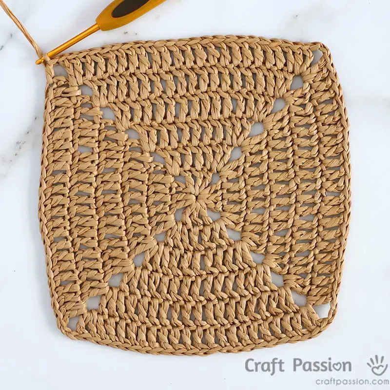 crochet square bucket bag
