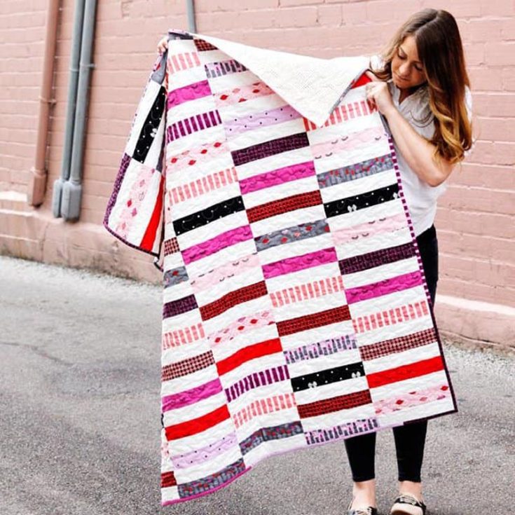 This jelly roll quilt pattern from See Kate Sew will immerse you in a quilting adventure! If you have kids or teenagers at home, now would be a great time to introduce to them the art of sewing fabrics to make jaw-dropping designs with striking colors! All skill-level quilters are welcome to try out this pattern. Size: 50&rdquo; x 60&rdquo;