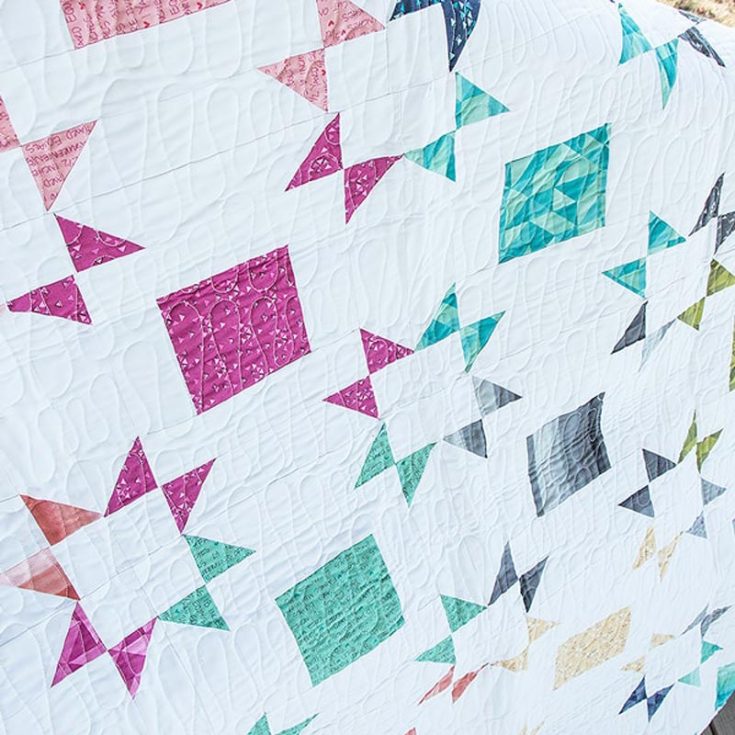 This 48 &frac12;&rdquo; x 60 &frac12;&rdquo; quilt is such an adorable and creative quilt design! Give your warmest welcome to the Layer Cake Pop pattern! This design is ideal for quilters of all skill levels to try and promise a satisfying experience. Follow the detailed video tutorial and enjoy the relaxing journey of creating a beautiful quilt with minimal effort.