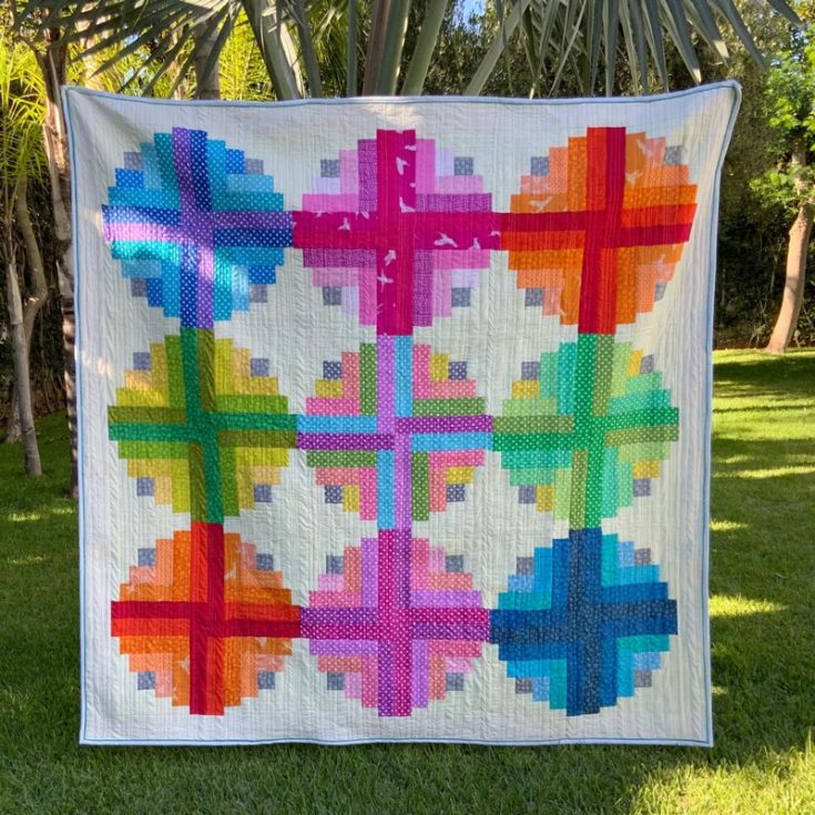 This vibrant candy-themed quilt is so colorful and visually attractive to look at! At only $12.47, it will bring a sweet touch to any room, so wrap yourself in its sugary charm and let your imagination run free with this unique circular quilt block. The finished size is 72&rdquo; x 72&rdquo;.