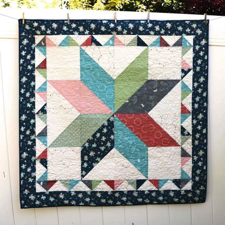 This adorable, easy Lone Star baby quilt is vibrant and visually pleasing! The colors are muted, which makes it so easy on the eyes. Here&rsquo;s an idea! Why not quilt a matching set for new mothers and the newest family member? The finished size is 50&rdquo; x 50&rdquo;.