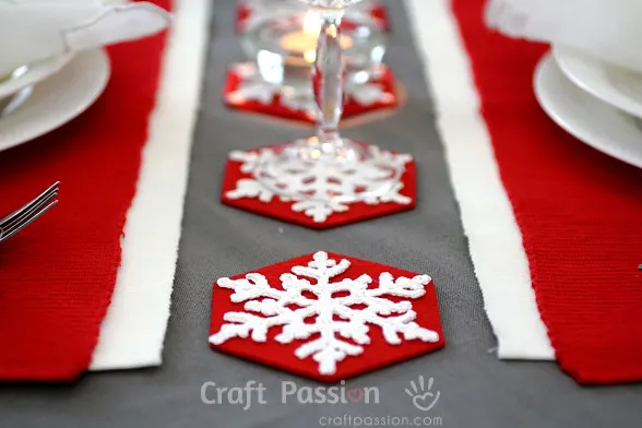 crochet snowflake coasters pattern