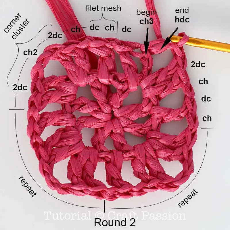 market bag round2 how to crochet mesh market bag