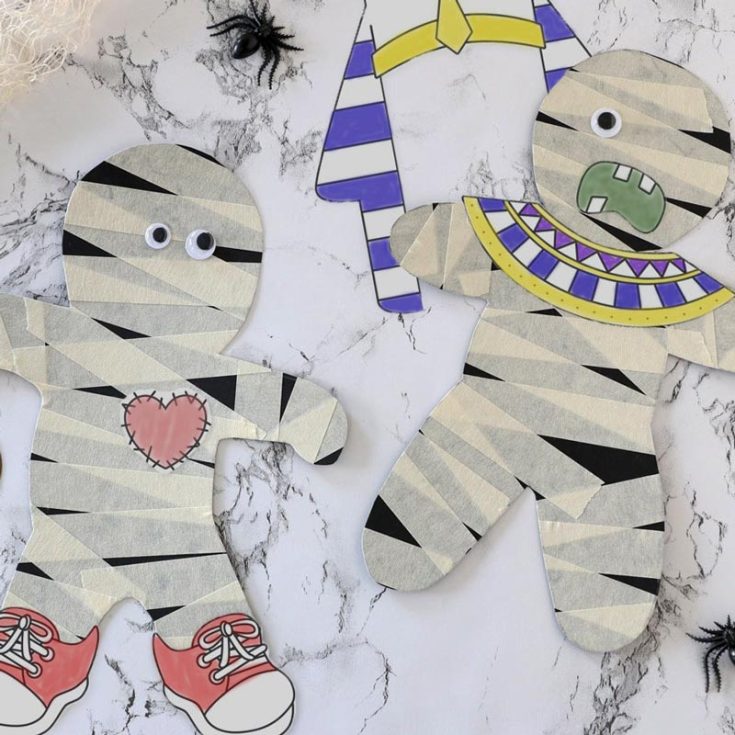 It's time for some mask-making action using tape you can find at home. Create an excellent bandaged effect with masking tape, and add googly eyes to give it some character and whimsy!