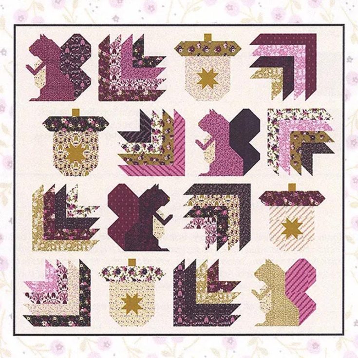 For only $11.98, claim this pattern to create a beautiful meadow sighting quilt piece! Though it has its log cabin roots, we adore how this design incorporates cute squirrels and flowers to make it stand out. The finished size is 82&rdquo; x 87&rdquo;.