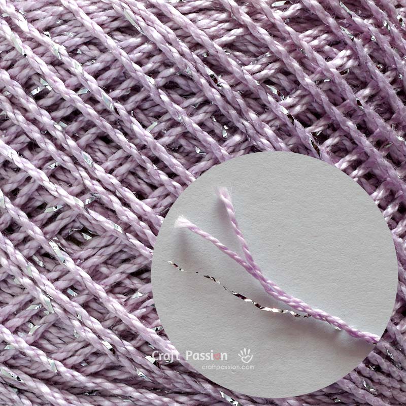 Use metallic content crochet thread to add texture and make the loofah a bit scrubbier—perfect for gentle exfoliation.
