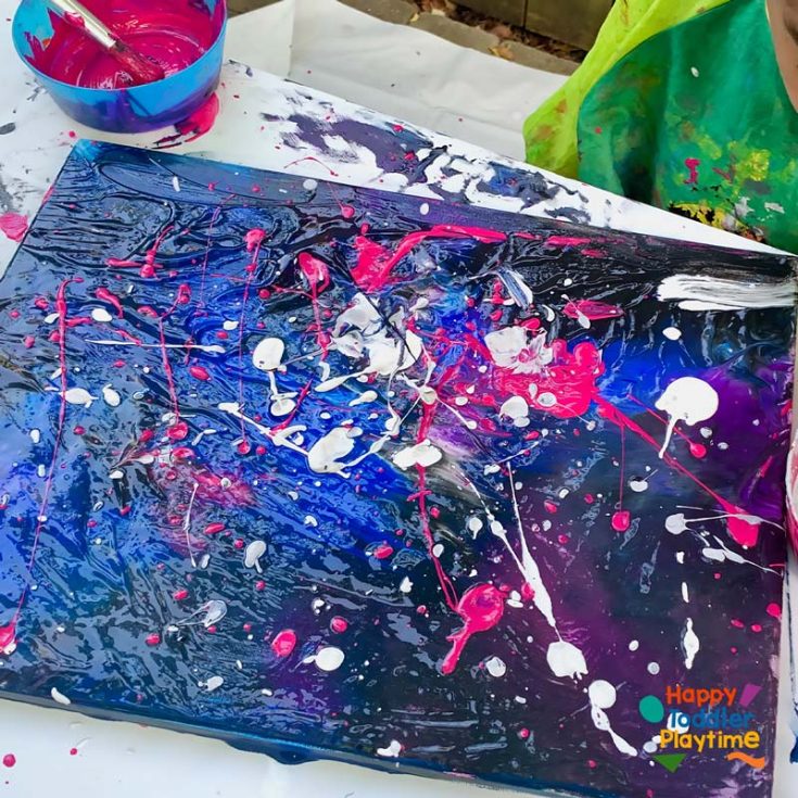 Float through a galaxy filled with swirling colors that shine brightly with sparkling stars! Capture the cosmic divinity with this painting that screams beauty and professionalism in all directions. Learn it in the tutorial below.