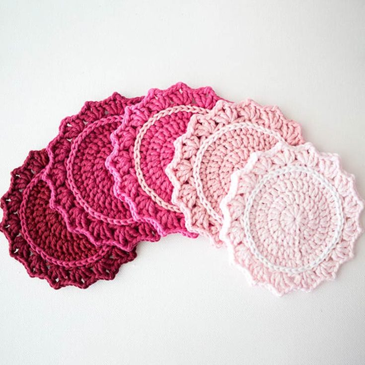 Elevate your tabletop with these ombr&eacute; crochet coasters. Of course, it's not limited to the gradient shown in this tutorial. Instead, feel free to crochet them in your favorite colors or with any available yarn you have at hand.