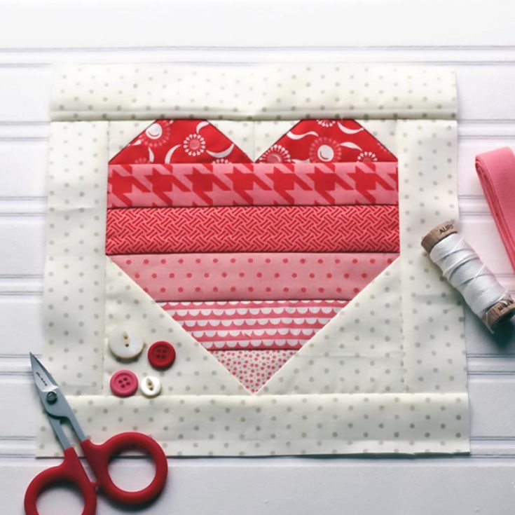 Check out this lovely ombre quilt block design that is super simple to make. It&rsquo;s a great stash-buster project and a customizable design whereby you can use your preferred color palette for a personalized quilt. The heart block is approximately 8&rdquo; x 8&rdquo; with 1 &frac12;&rdquo; borders.