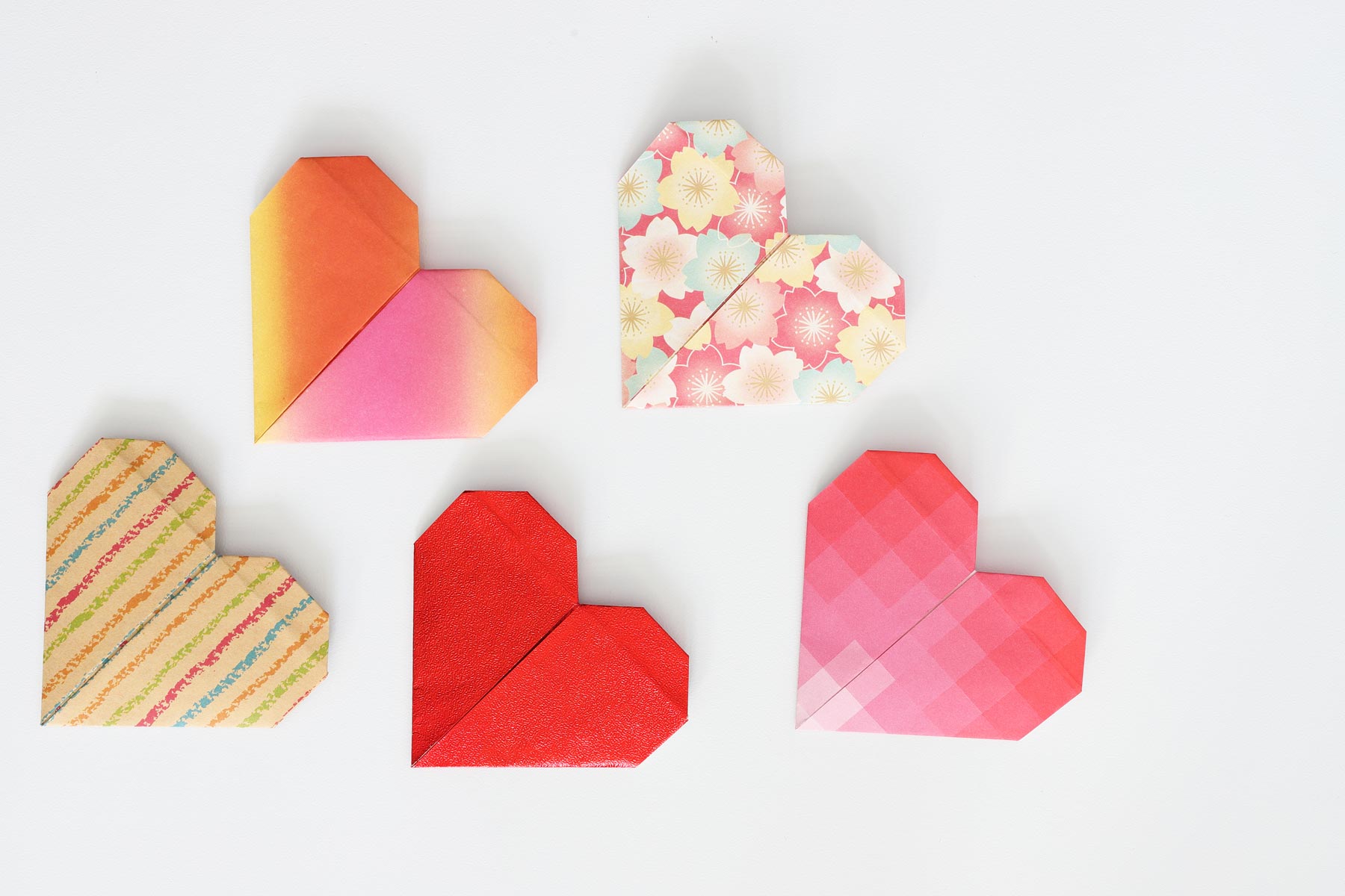 Simple Origami Heart Tutorial and Free Patterns
