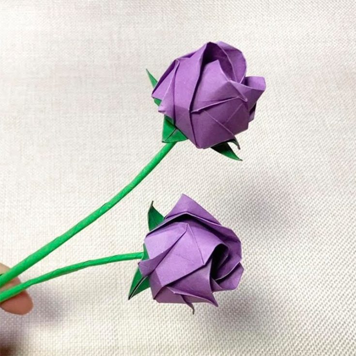To be honest, this may not be easy for beginners, but this origami rose is too beautiful to be left out. I hope you are able to make it by following through the video. It uses a special curling technique to create the illusion of overlapping rose petals. It's a challenging design but well worth it.