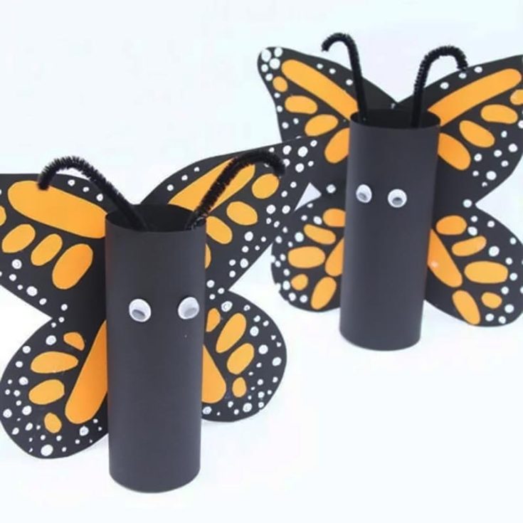 We love Debbie Chapman's craft from One Little Project. Instead of throwing away your used toilet rolls, why not transform them into Monarch Butterflies? They help recycle and educate the younger generation on it!