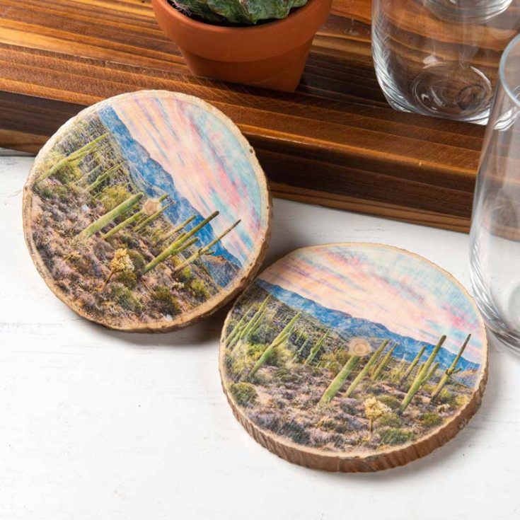 Turn your favorite photos extra memorable with some DIY coasters! Be sure to seal these coasters by brushing a layer of Mod Podge on the surface.