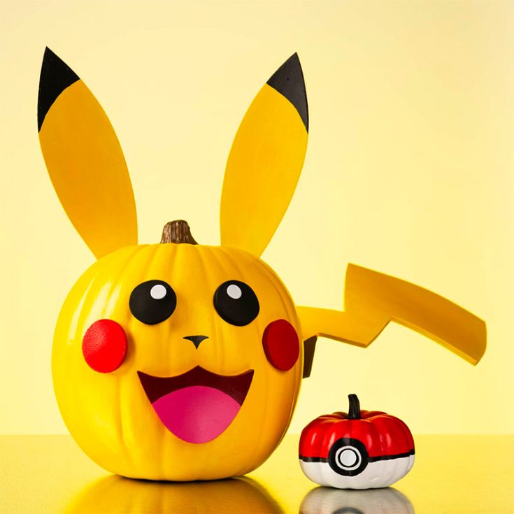 These Pokemon-inspired painted pumpkin ideas are such fun ways to paint your pumpkins! The tutorial features both Pikachu and Pokeball. Paint them together, after all, they belong together!