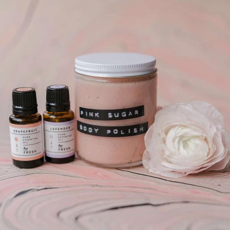 Whip up an exfoliating gift this Mother&rsquo;s Day with a super simple pink sugar body polish! Mix together some sugar, coconut oil, and a dash of vanilla for a sweet-smelling body scrub that will pamper Mom on her big day.