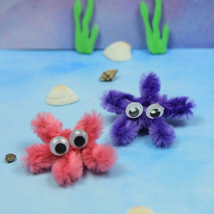 Let your child's imagination swim freely with this pipe cleaner starfish craft. This article also offers other sea creature designs too such as the friendly octopus and fish. They provide your kids with so much freedom and excitement to create vibrant underwater animals that will surely pique their interests.