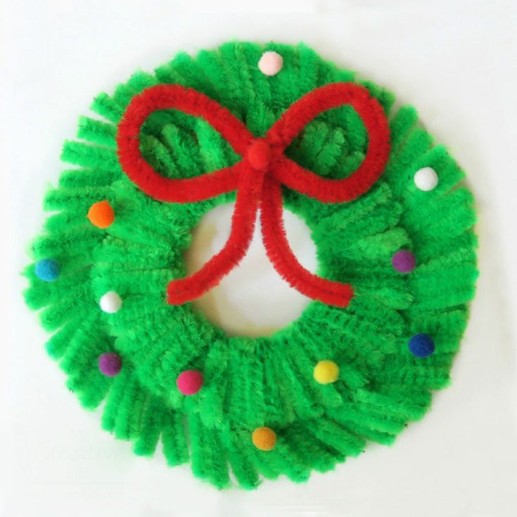 Craft a festive wreath using pipe cleaners in your favorite holiday colors. Bedazzle it with colorful pom-poms, and a red pipe cleaner bow. Hang it on your door, or use it as a centerpiece for your Christmas table.