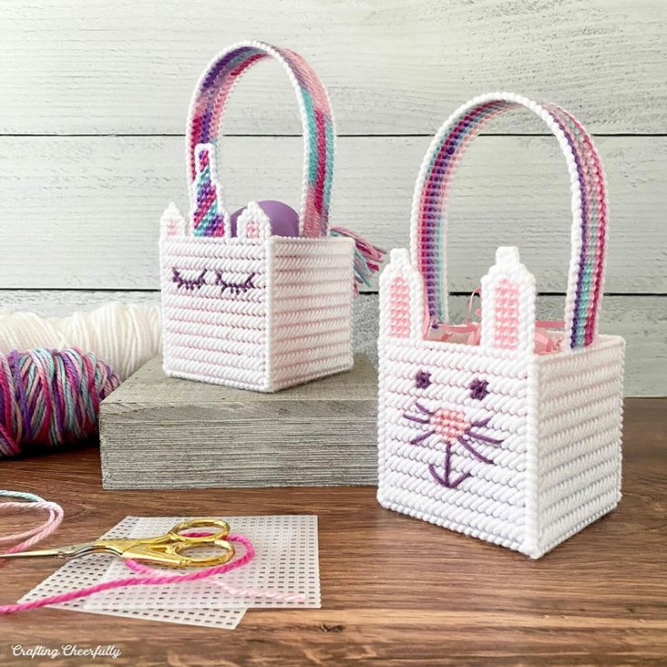 Check out this excellent design made by Crafting Cheerfully that is a must-have on your Easter bucket list! This basket design is so breathtaking and functions as a treat basket or to receive gifts!