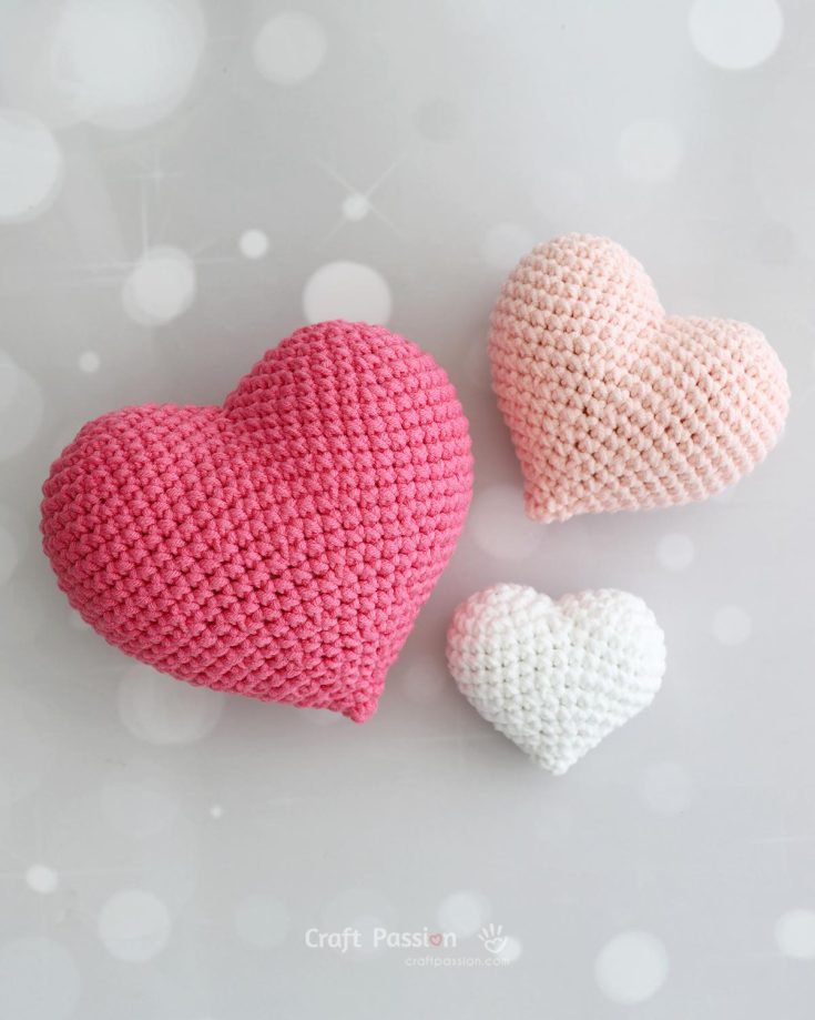 puffy heart amigurumi