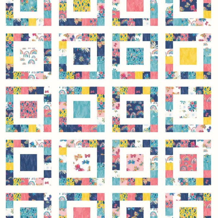 Get the party started with this jelly roll quilt pattern! The playful design offers a fun and festive way to showcase your favorite fabric pre-cuts. Turn this into a wonderful gift on any occasion to share the beauty of quilting with your friends and family. Size: 58" x 72"
