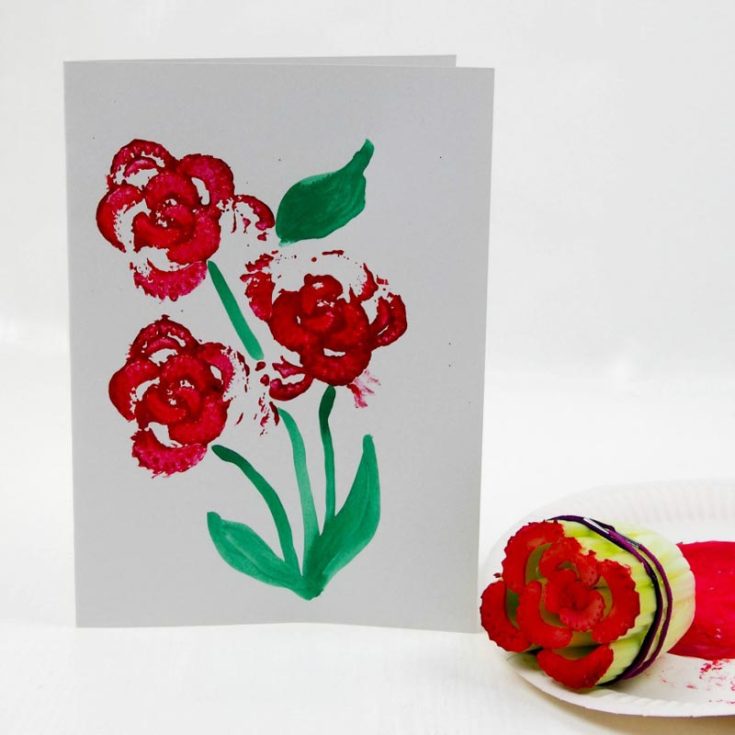 Remember when we made paint stamps from vegetables and fruits in preschool? Well, you can bring back that creativity with these gorgeous celery stalk flower paintings to surprise your mom this Mother&rsquo;s Day. All you would need for this craft are some green and red paint, a paintbrush, and some cut-up celery stalks to make your very own Mother&rsquo;s Day card.