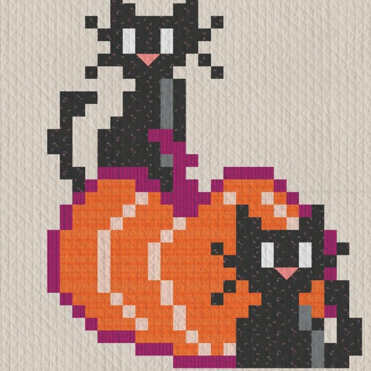 Speaking of Halloween, learn how to make this cat quilt for the upcoming holiday season! Filled with pumpkins and purrs, this quilt ought to steal your heart. It is a lovely gift for your friends and families, and this pattern yields a 62&rdquo; x 62&rdquo; quilt size.&nbsp;