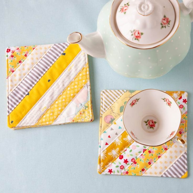 These quilted square coasters are the perfect Mother's Day gift for Mom! Not only are they a breeze to make, but they also bring a warm and cheerful vibe to any room, making afternoon tea even more delightful.