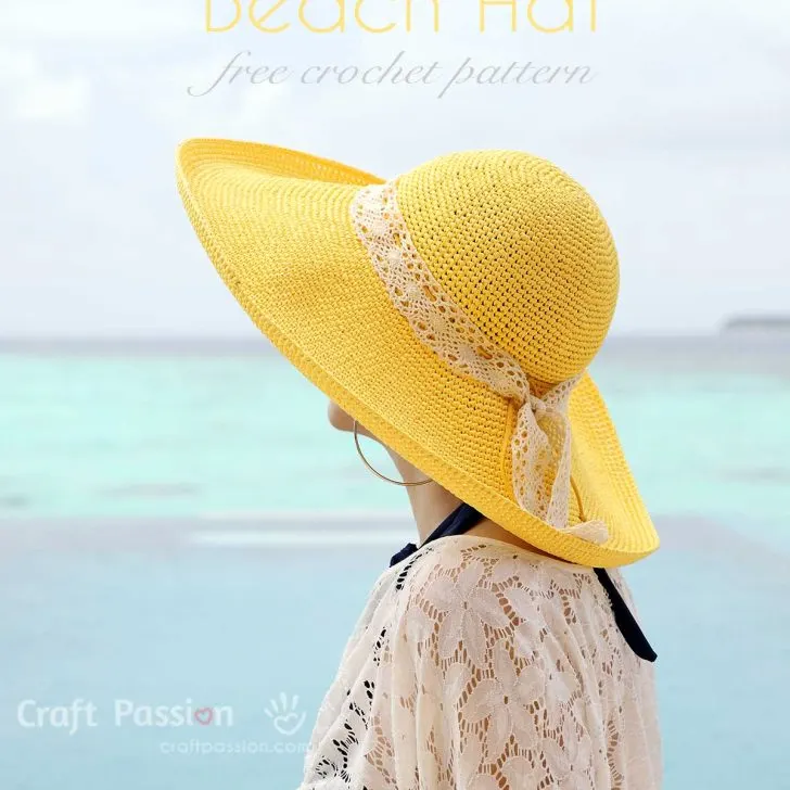 crochet beach hat