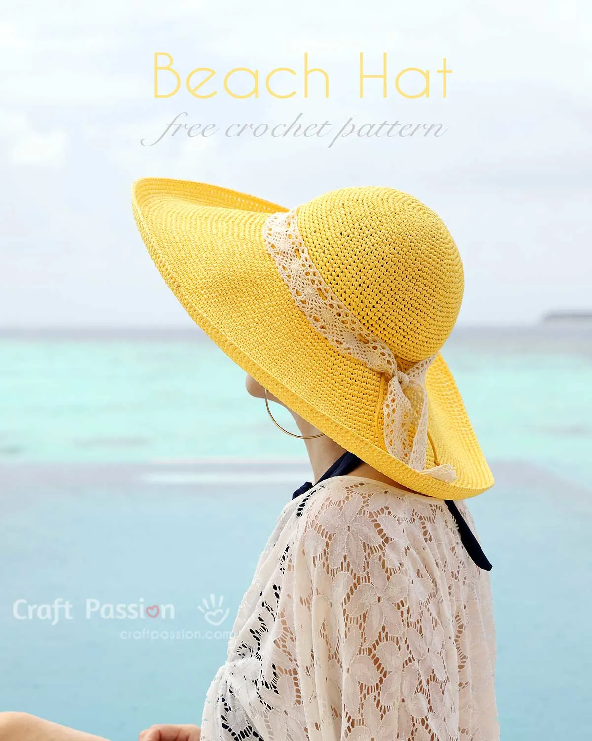 crochet beach hat
