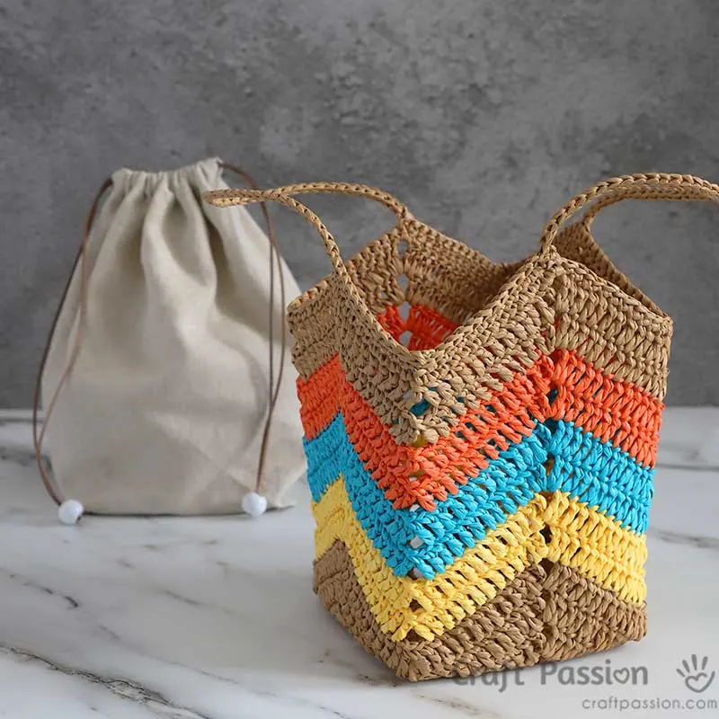 straw bucket bag