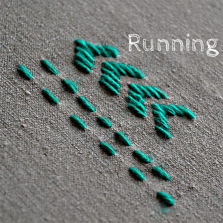 The running stitch is one of the simplest and most fundamental embroidery stitches.