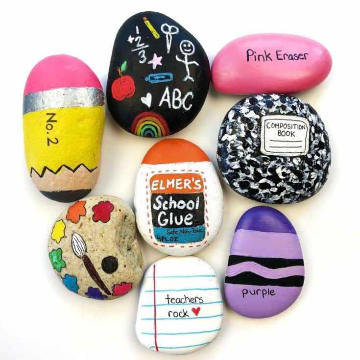 back to school rock painting ideas