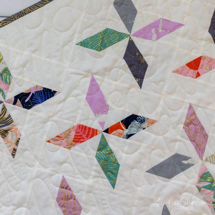 Next up is this beautiful and minimalistic quilt design made from a mixture of small fabric scraps! It&rsquo;s fast and easy to sew, and you&rsquo;ll get the option to learn two different methods of making HST blocks. Learn how to make this gorgeous 34 &frac12;&rdquo; x 46&rdquo; quilt piece by clicking the link below!