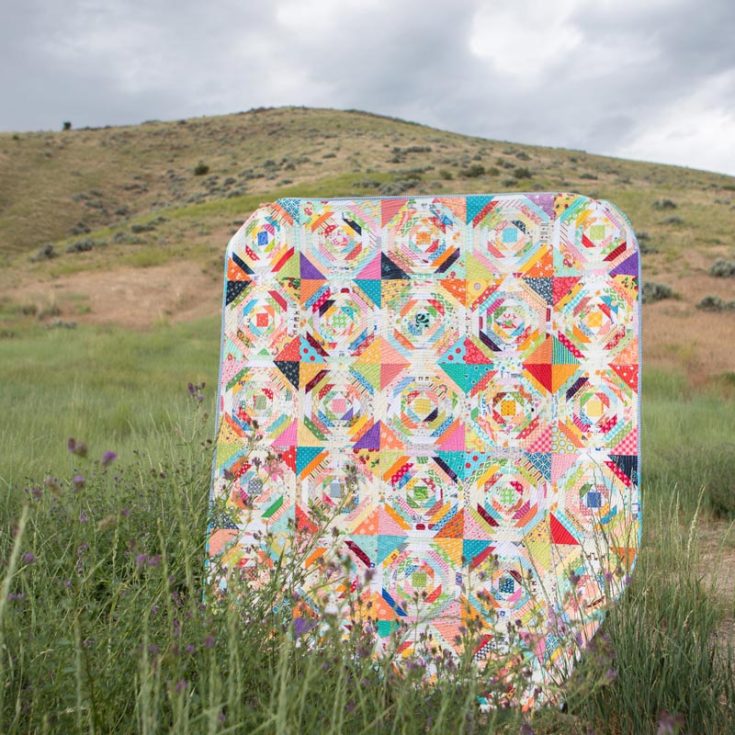 Check out this majestic scrappy pineapple quilt block design! Isn&rsquo;t it so cool? The colors complement the background fabric well, and the geometrical shapes just tie it all together! Grab your bundles of jelly rolls and watch the video tutorial to make one for yourself today. Size: Not Mentioned