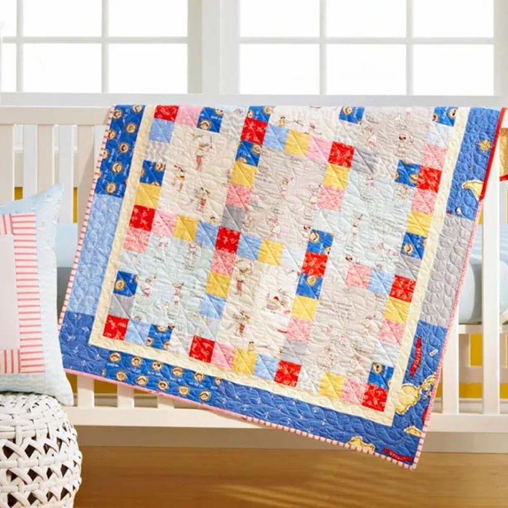 Ahoy, mateys! Prepare to set sail on a sea of snuggles with this Seaworthy baby quilt! All you need to prepare for this quilt are your supplies and pieces of assorted fabric in various colors. Perfect for your little ones who are dreaming of high-seas adventures. The finished size is 34&rdquo; x 40&rdquo;.