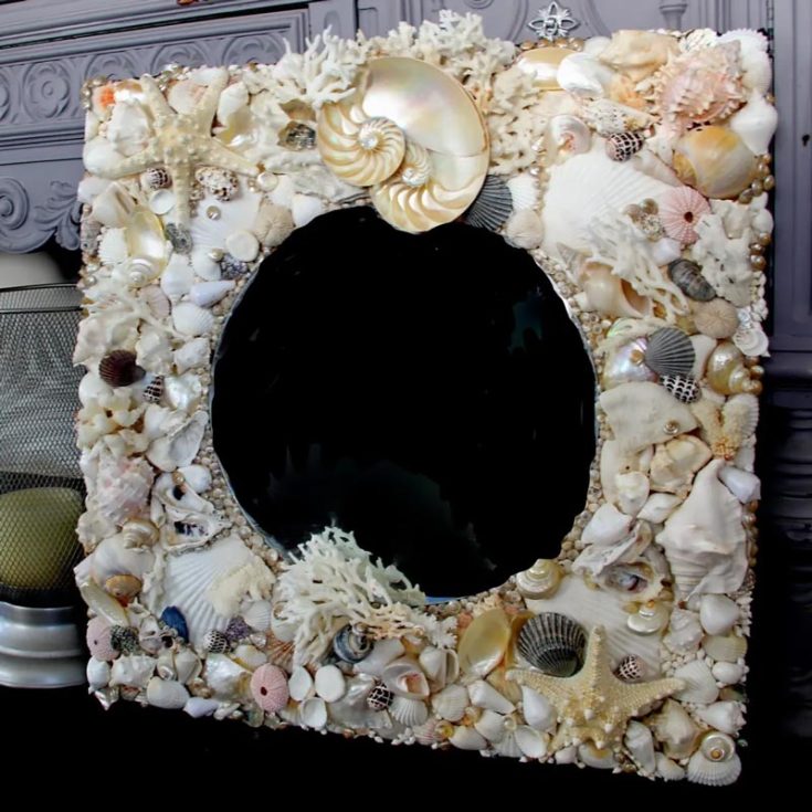 Turn an ordinary mirror into a seaside masterpiece with a unique seashell design. This charming mirror not only adds a touch of coastal elegance but also makes for a stunning conversation starter.