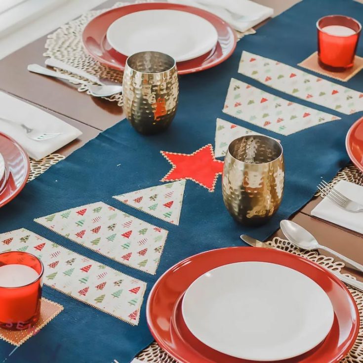 Isn't this a beautiful runner? This gorgeous Christmas tree runner is a sewing project that offers a festive touch to your home this holiday season. This article will teach you step-by-step how to make this handmade project.&nbsp; Table runner size: Adjustable
