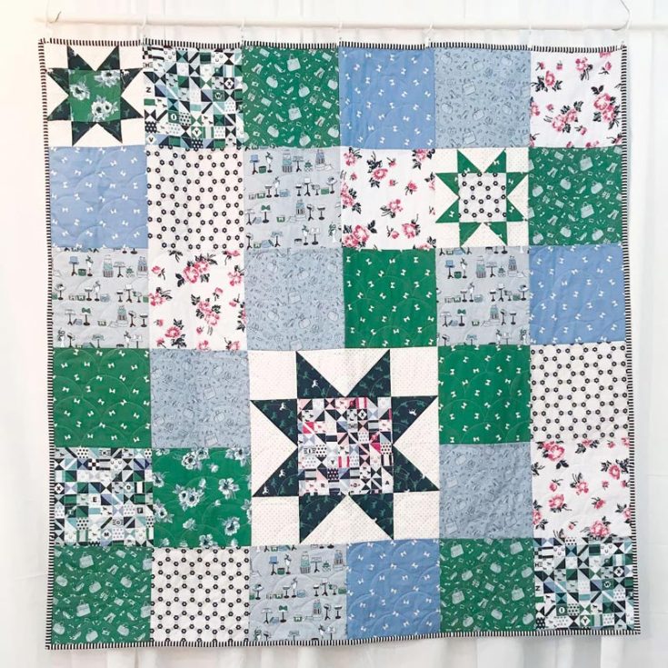 Baby quilts are also a great project for beginners to try! Since it&rsquo;s small in size, you&rsquo;ll be able to finish this project quickly. This Sawtooth Star quilt is the ideal pattern to show off your favorite fabric prints, yielding a 48&rdquo; x 48&rdquo; baby quilt. You can quilt it for a baby shower gift or warmly welcome the newest family member! Either way, it's a beautiful keepsake that&rsquo;s as comforting as it is eye-catching.