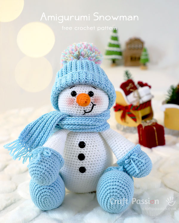 snowman amigurumi crochet pattern free