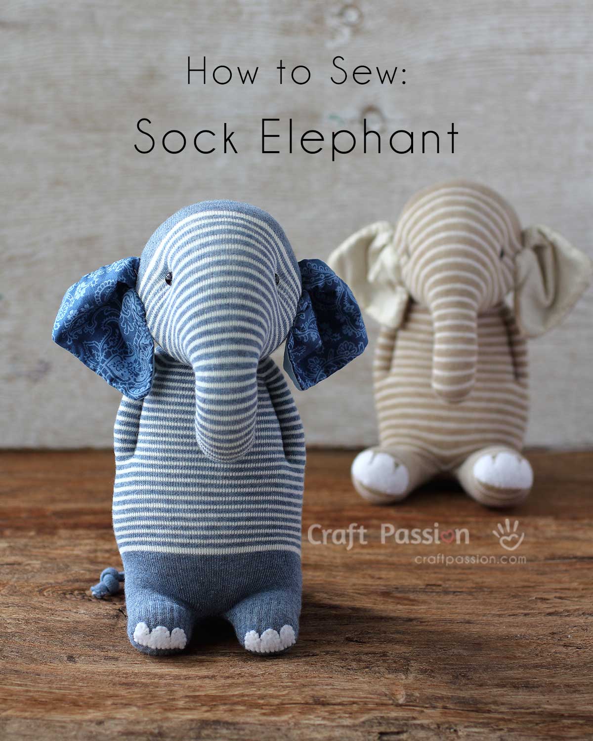 stuffed elephant sewing pattern