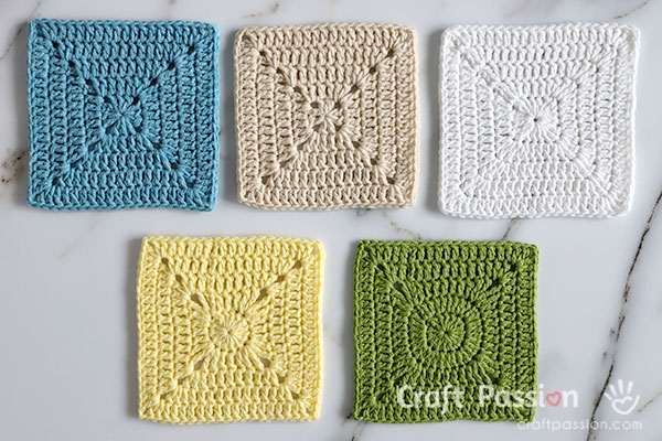 Solid Granny Square Crochet Pattern & Variations
