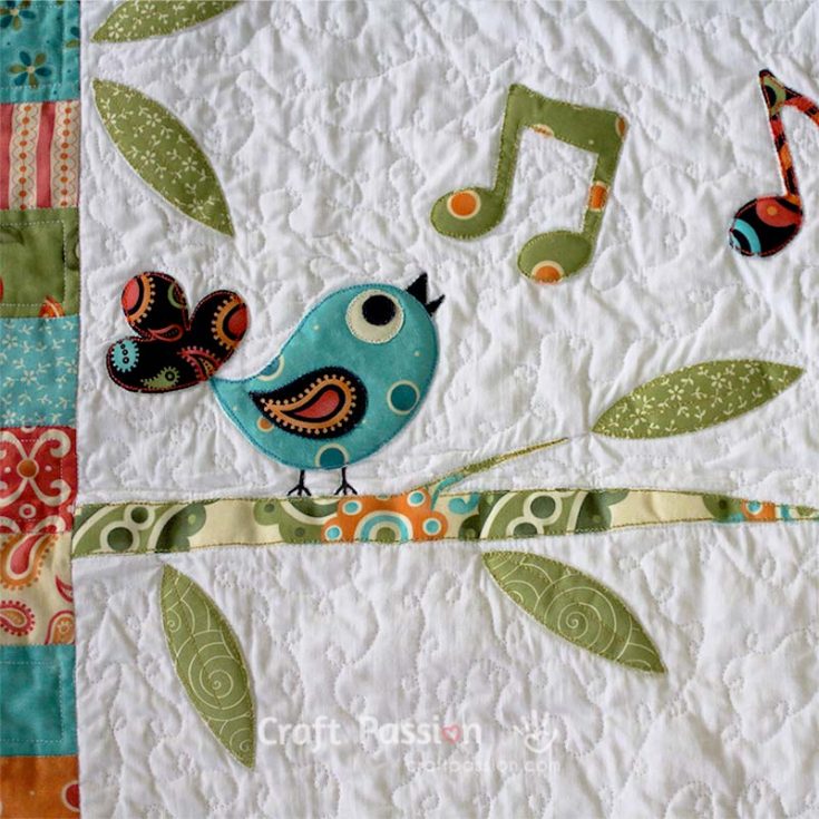 Here come the songbird, tree, and sun patterns to complete the garden. Can you hear the bird chirping from far away?