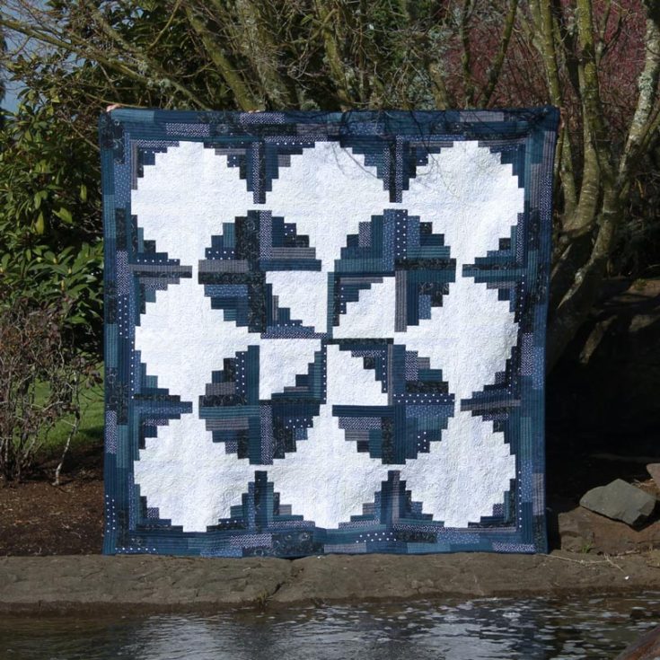 For only $11.35, quilt yourself this glorious and intricate piece that will leave your friends awestruck! This striking pattern is fit for advanced beginners and experienced quilters. It&rsquo;s a fantastic piece that combines the classic log cabin look with a modern twist. The finished size is 74&rdquo; x 74&rdquo;.