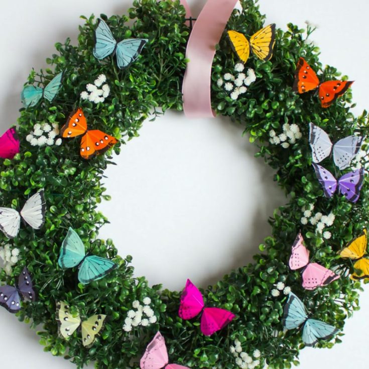 Introducing a wreath of fluttery joy. Let your guests be greeted by a swarm of butterflies at your doorstep. This wreath suits any season or holiday so you can put it up all year! It's sturdy, ensuring it withstands the outside weather conditions.