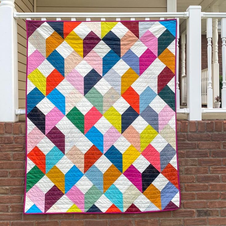 Have a look at this gorgeous and colorful spring picnic quilt block design! This 51&rdquo; x 63&rdquo; quilt comes with picture guides and step-by-step instructions to guide you through quilting this delightful pattern. It's a fantastic quilt that exudes the fresh breeze of spring and adds a touch of seasonal charm to your home decor.